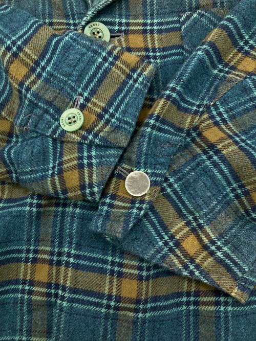 sacai（サカイ）sacai (サカイ) グラデーションチェックシャツコート グリーン サイズ:1の古着・服飾アイテム