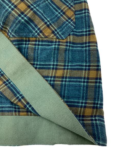 sacai（サカイ）sacai (サカイ) グラデーションチェックシャツコート グリーン サイズ:1の古着・服飾アイテム