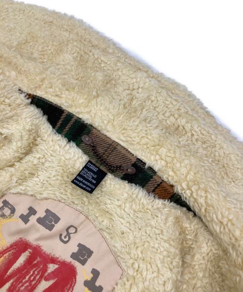 DIESEL（ディーゼル）DIESEL (ディーゼル) 裏ボアチェックコート ブラウン×グリーン サイズ:Mの古着・服飾アイテム