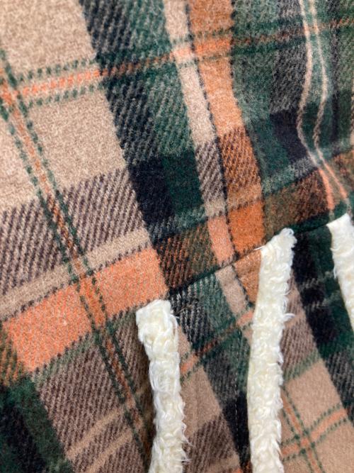 DIESEL（ディーゼル）DIESEL (ディーゼル) 裏ボアチェックコート ブラウン×グリーン サイズ:Mの古着・服飾アイテム