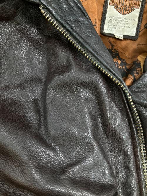 HARLEY-DAVIDSON（ハーレーダビッドソン）HARLEY-DAVIDSON (ハーレーダビッドソン) ［古着］レザーフライトジャケット ブラウン サイズ:Mの古着・服飾アイテム