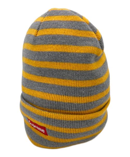 SUPREME（シュプリーム）Supreme (シュプリーム) ニット帽 イエロー×グレーの古着・服飾アイテム