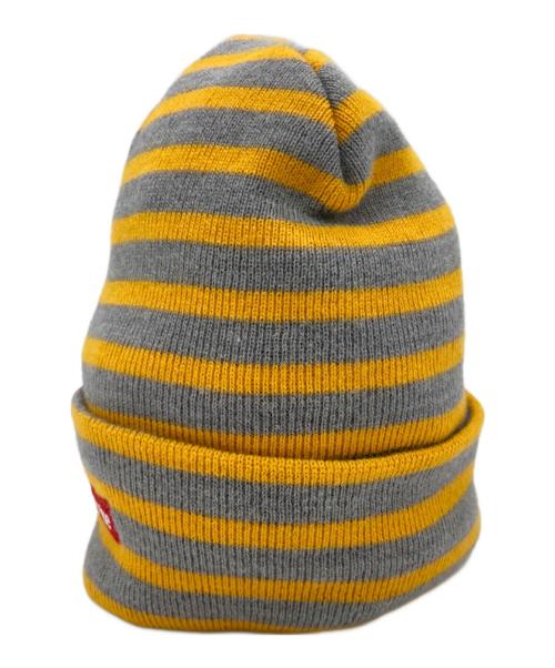 SUPREME（シュプリーム）Supreme (シュプリーム) ニット帽 イエロー×グレーの古着・服飾アイテム