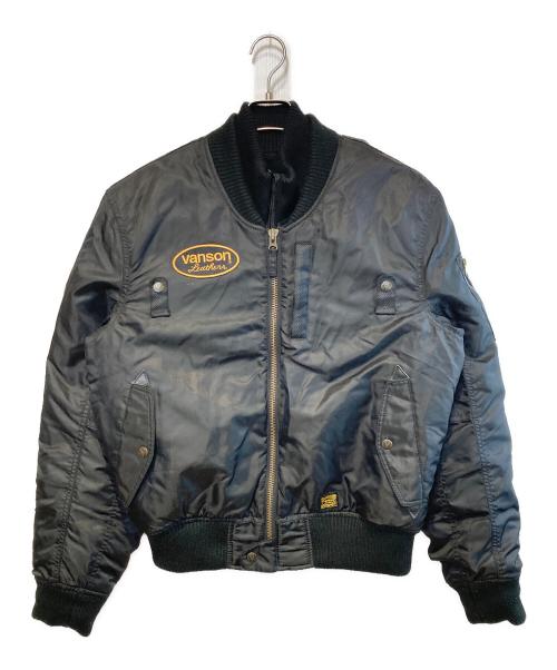 VANSON（バンソン）VANSON (バンソン) ボンバージャケット ブラック サイズ:XLの古着・服飾アイテム