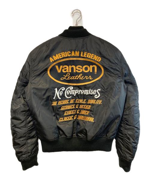 VANSON（バンソン）VANSON (バンソン) ボンバージャケット ブラック サイズ:XLの古着・服飾アイテム
