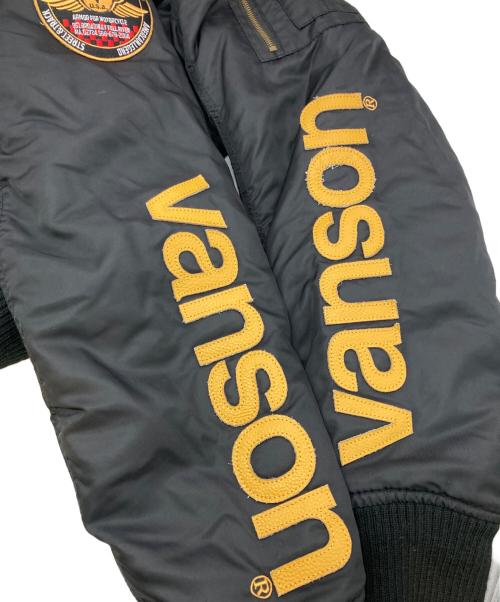 VANSON（バンソン）VANSON (バンソン) ボンバージャケット ブラック サイズ:XLの古着・服飾アイテム