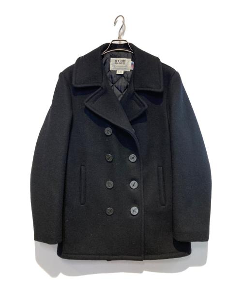 Schott（ショット）Schott (ショット) メルトンPコート ブラック サイズ:38の古着・服飾アイテム