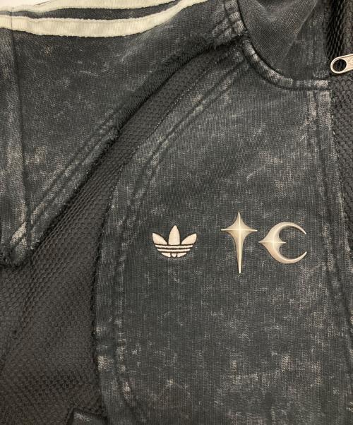 adidas（アディダス）adidas (アディダス) THUG CLUB (サグ クラブ) TEAMGEIST HOODED ZIP UP ブラック サイズ:Mの古着・服飾アイテム