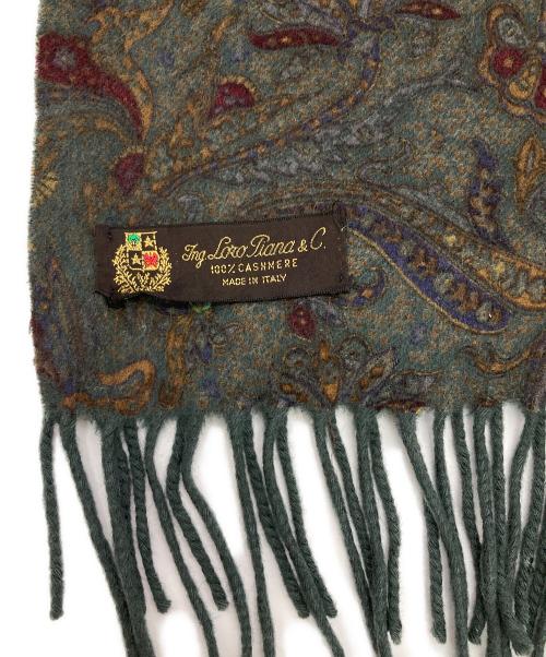 LORO PIANA（ロロピアーナ）LORO PIANA (ロロピアーナ) カシミヤストール グリーンの古着・服飾アイテム