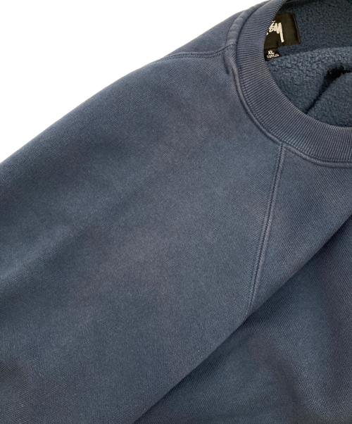 stussy（ステューシー）stussy (ステューシー) Fleece Raglan ネイビー サイズ:XLの古着・服飾アイテム