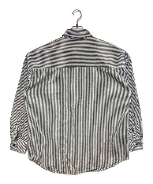 DIESEL（ディーゼル）DIESEL (ディーゼル) S-DOUBERストライプシャツ ホワイト×ブラック サイズ:50の古着・服飾アイテム