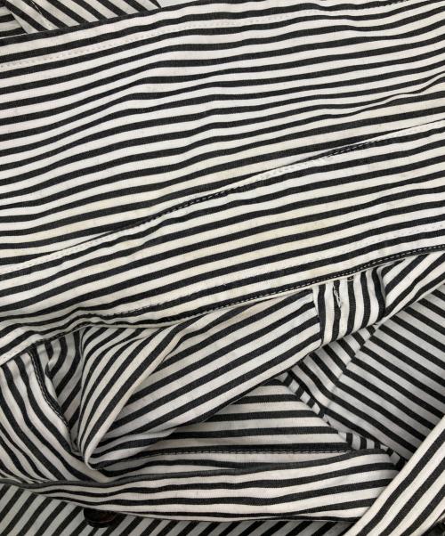 DIESEL（ディーゼル）DIESEL (ディーゼル) S-DOUBERストライプシャツ ホワイト×ブラック サイズ:50の古着・服飾アイテム