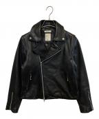 niko andニコアンド）の古着「ダブルライダースジャケット」｜ブラック