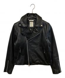 niko and（ニコアンド）の古着「ダブルライダースジャケット」｜ブラック