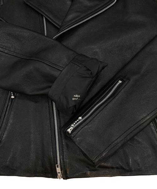 niko and（ニコアンド）niko and (ニコアンド) ダブルライダースジャケット ブラック サイズ:Lの古着・服飾アイテム
