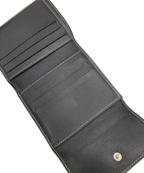 CELINE（セリーヌ）CELINE (セリーヌ) マカダム柄二つ折り財布 グレー×ブラックの古着・服飾アイテム