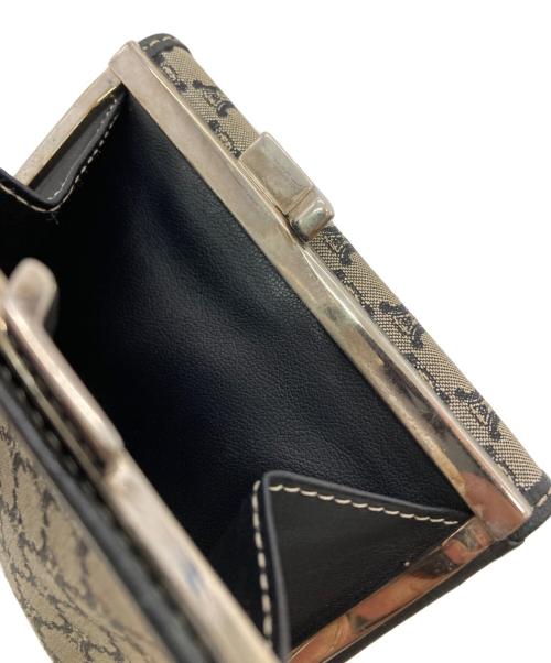 CELINE（セリーヌ）CELINE (セリーヌ) マカダム柄二つ折り財布 グレー×ブラックの古着・服飾アイテム