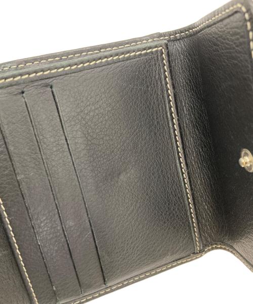 CELINE（セリーヌ）CELINE (セリーヌ) マカダム柄二つ折り財布 グレー×ブラックの古着・服飾アイテム