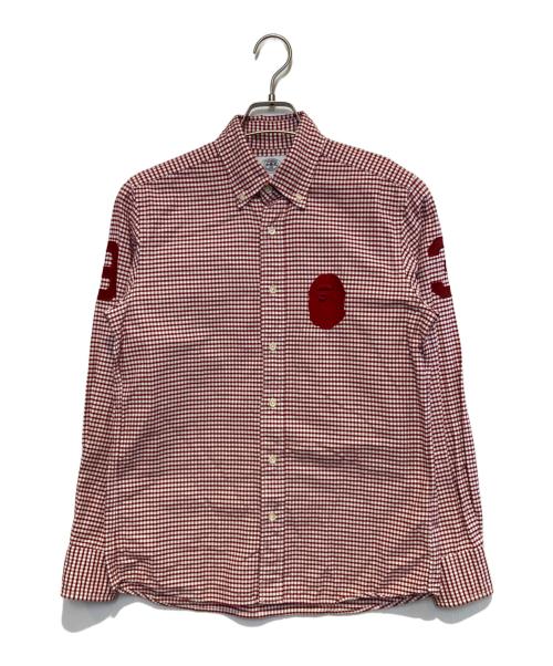A BATHING APE（ア ベイシング エイプ）A BATHING APE (ア ベイシング エイプ) チェックシャツ レッド サイズ:Mの古着・服飾アイテム
