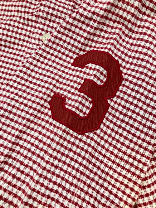 A BATHING APE（ア ベイシング エイプ）A BATHING APE (ア ベイシング エイプ) チェックシャツ レッド サイズ:Mの古着・服飾アイテム