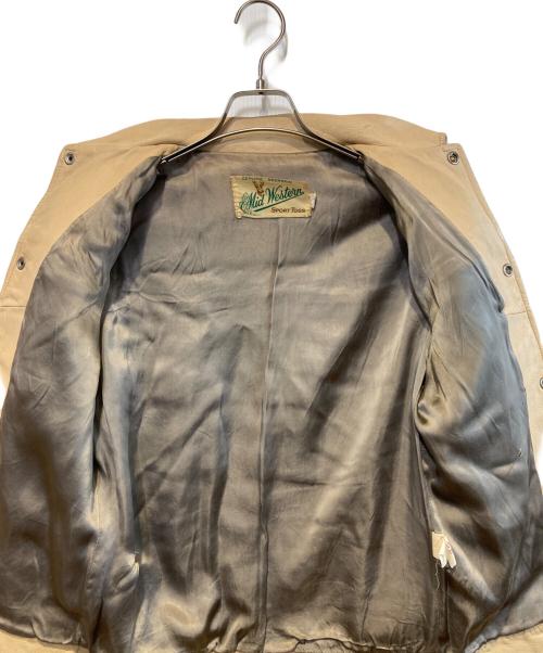 Mid Western（ミッド ウエスタン）Mid Western (ミッド ウエスタン) ［古着］ディアスキンレザージャケット ベージュ サイズ:36の古着・服飾アイテム