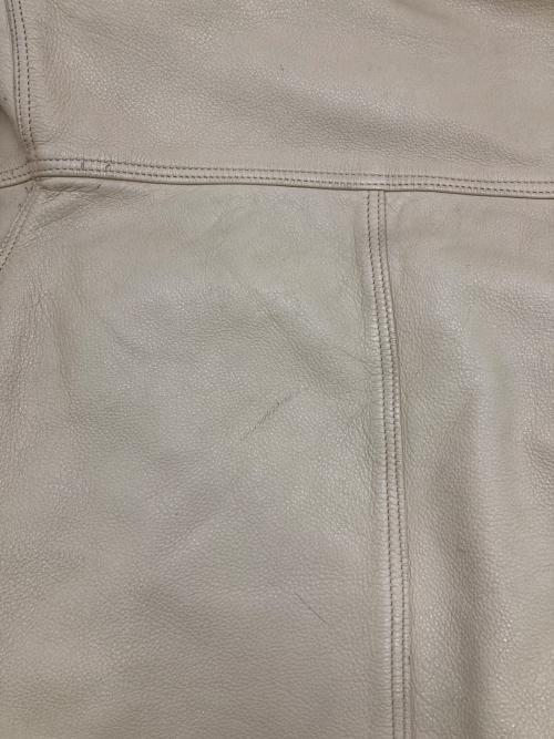 Mid Western（ミッド ウエスタン）Mid Western (ミッド ウエスタン) ［古着］ディアスキンレザージャケット ベージュ サイズ:36の古着・服飾アイテム