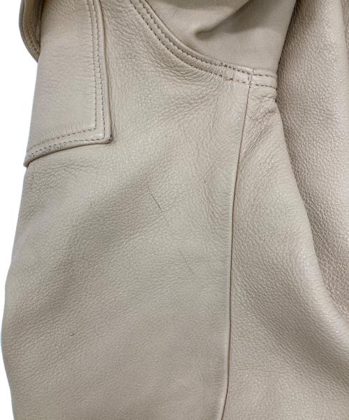Mid Western（ミッド ウエスタン）Mid Western (ミッド ウエスタン) ［古着］ディアスキンレザージャケット ベージュ サイズ:36の古着・服飾アイテム