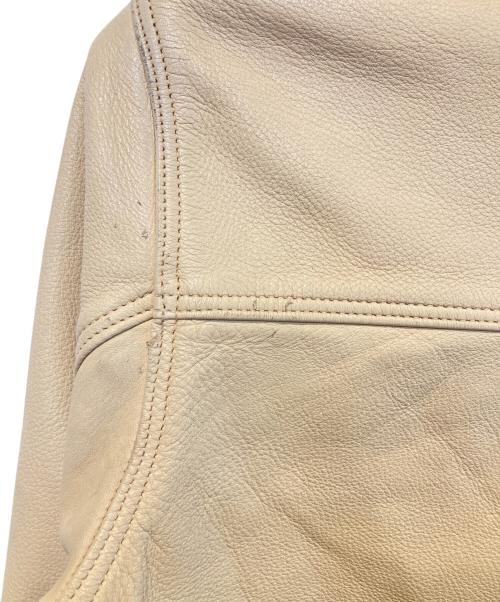 Mid Western（ミッド ウエスタン）Mid Western (ミッド ウエスタン) ［古着］ディアスキンレザージャケット ベージュ サイズ:36の古着・服飾アイテム