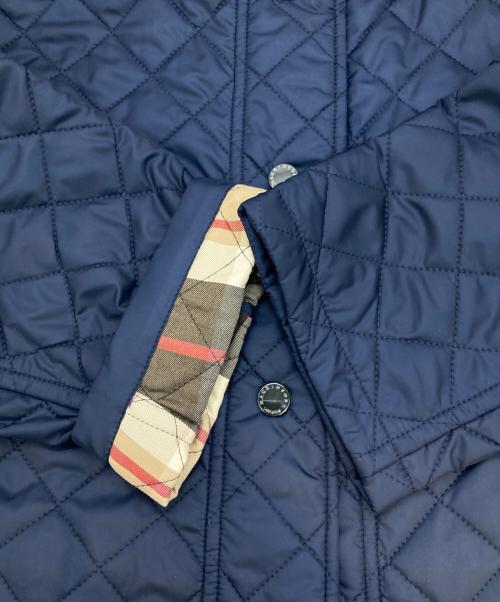 MACKINTOSH LONDON（マッキントッシュ ロンドン）MACKINTOSH LONDON (マッキントッシュ ロンドン) キルティングタフタフーデットショートコート ネイビー サイズ:38 未使用品の古着・服飾アイテム