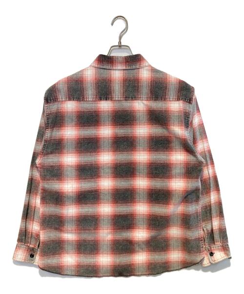 JOURNAL STANDARD relume（ジャーナルスタンダード レリューム）JOURNAL STANDARD relume (ジャーナルスタンダード レリューム) グランジ プリントネル チェックシャツ レッド サイズ:M 未使用品の古着・服飾アイテム