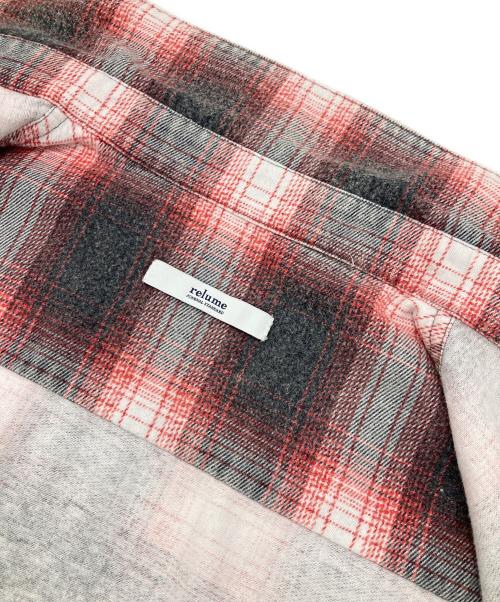 JOURNAL STANDARD relume（ジャーナルスタンダード レリューム）JOURNAL STANDARD relume (ジャーナルスタンダード レリューム) グランジ プリントネル チェックシャツ レッド サイズ:M 未使用品の古着・服飾アイテム
