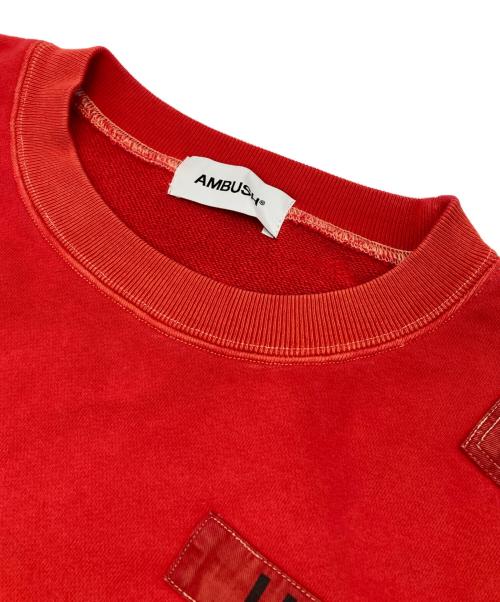 AMBUSH（アンブッシュ）AMBUSH (アンブッシュ) パッチワークスェット レッド サイズ:3の古着・服飾アイテム