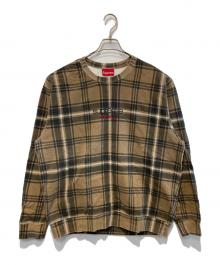 SUPREME（シュプリーム）の古着「Plaid Crewneck」｜ブラウン