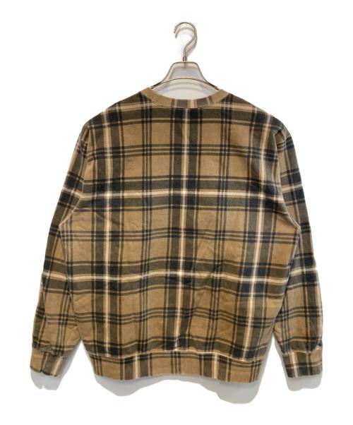 SUPREME（シュプリーム）SUPREME (シュプリーム) Plaid Crewneck ブラウン サイズ:Lの古着・服飾アイテム
