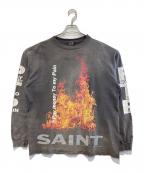 SAINT MICHAELセントマイケル）の古着「PTP LS TEE/SR TO SS」｜グレー