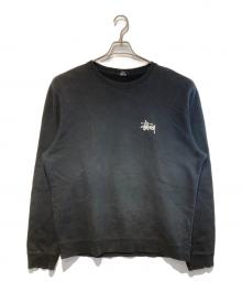 stussy（ステューシー）の古着「LOGO CREW SWEAT」｜ブラック