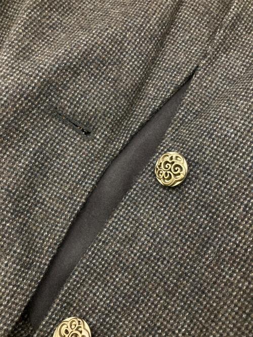 Tina Jojun（ティーナ ジョジュン）Tina Jojun (ティーナ ジョジュン) ウールミックス チェックジャケット ブラウン サイズ:Mの古着・服飾アイテム