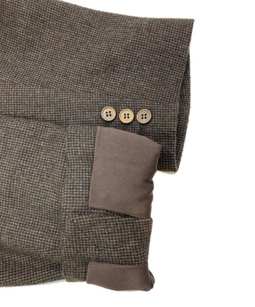 Tina Jojun（ティーナ ジョジュン）Tina Jojun (ティーナ ジョジュン) ウールミックス チェックジャケット ブラウン サイズ:Mの古着・服飾アイテム