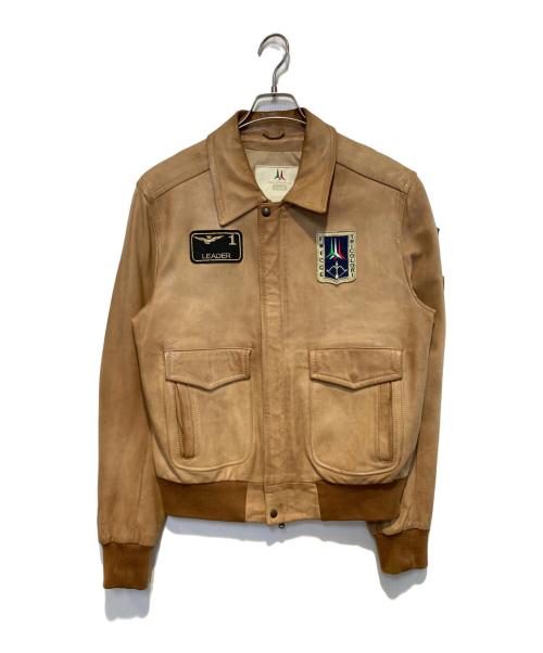 AERONAUTICA MILLITARE（アエロナウティカミリターレ）AERONAUTICA MILLITARE (アエロナウティカミリターレ) ［古着］A-2フライトジャケット ベージュ サイズ:50の古着・服飾アイテム