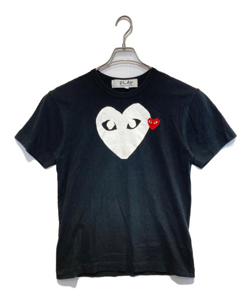 PLAY COMME des GARCONS（プレイコムデギャルソン）PLAY COMME des GARCONS (プレイコムデギャルソン) Printed Heart T-Shirt With Red Emblem Black ブラック サイズ:Mの古着・服飾アイテム