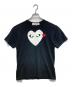 PLAY COMME des GARCONS（プレイコムデギャルソン）の古着「Printed Heart T-Shirt With Red Emblem Black」｜ブラック