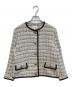 foufou（フーフー ザドレス）の古着「tweed nocollar jacket」｜ホワイト