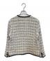 foufou (フーフー ザドレス) tweed nocollar jacket ホワイト：7000円