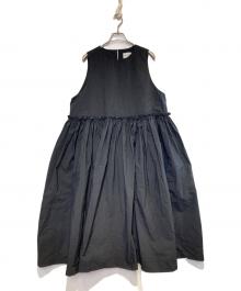 foufou（フーフー ザドレス）の古着「nylon frill dress」｜ブラック