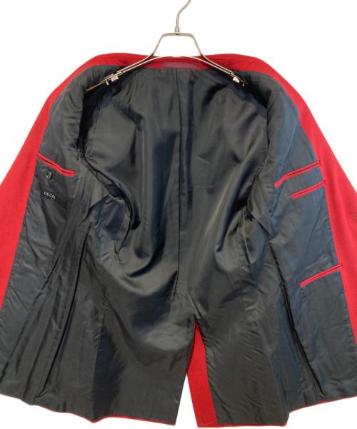 GUCCI（グッチ）GUCCI (グッチ) 金釦ウール2Bテーラードジャケット レッド サイズ:44の古着・服飾アイテム