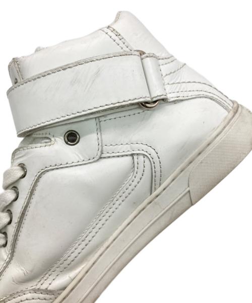 Saint Laurent Paris（サンローランパリ）Saint Laurent Paris (サンローランパリ) ベルクロ レースアップ レザーハイカットスニーカー ホワイト サイズ:41の古着・服飾アイテム