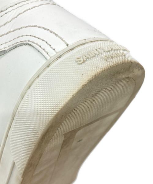 Saint Laurent Paris（サンローランパリ）Saint Laurent Paris (サンローランパリ) ベルクロ レースアップ レザーハイカットスニーカー ホワイト サイズ:41の古着・服飾アイテム