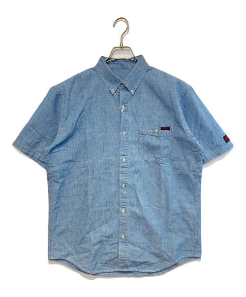 PAPAS（パパス）PAPAS (パパス) モンサンミッシェルダンガリーS/Sシャツ インディゴ サイズ:Mの古着・服飾アイテム