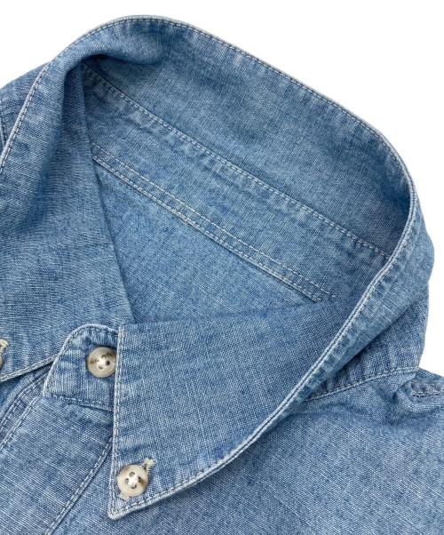 PAPAS（パパス）PAPAS (パパス) モンサンミッシェルダンガリーS/Sシャツ インディゴ サイズ:Mの古着・服飾アイテム