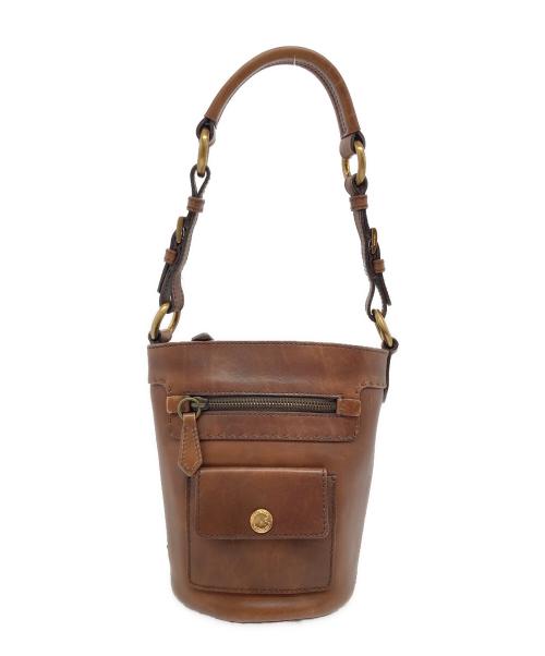 PRADA（プラダ）PRADA (プラダ) バケットレザーワンショルダーバッグ ブラウンの古着・服飾アイテム